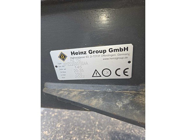 2022 heinz hz152 hydraulische sloophamer - afbeelding 6 van  6