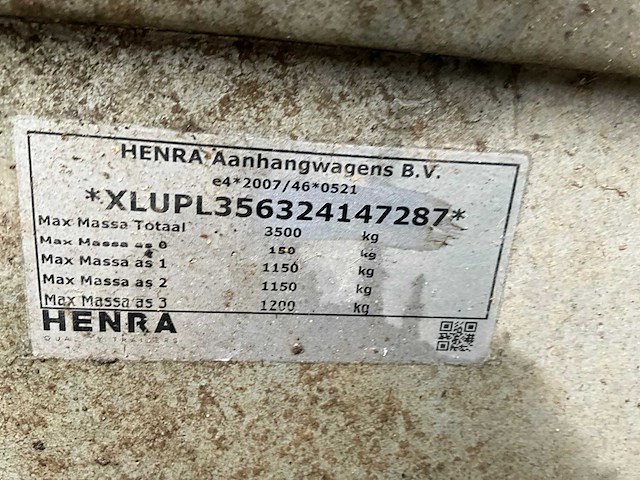 2022 henra aanhangwagens b.v. aanhangwagen - afbeelding 2 van  10