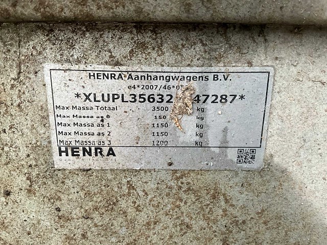2022 henra aanhangwagens b.v. aanhangwagen - afbeelding 10 van  10