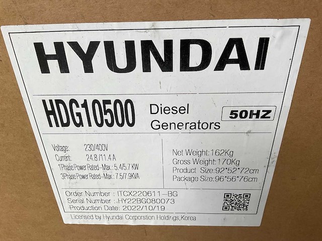 2022 hyundai stroomgenerator - afbeelding 2 van  10