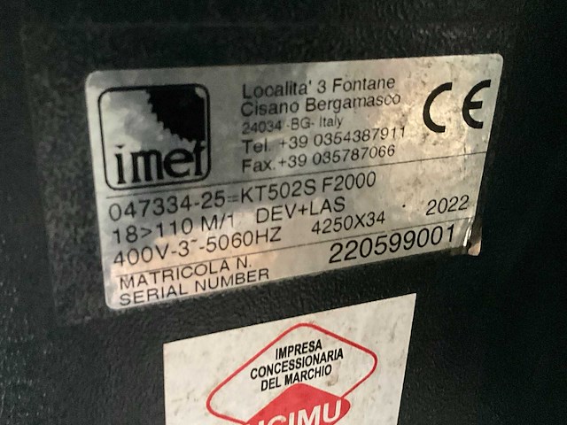 2022 imet k-tech 502 cnc-bandzaagmachine - afbeelding 19 van  26