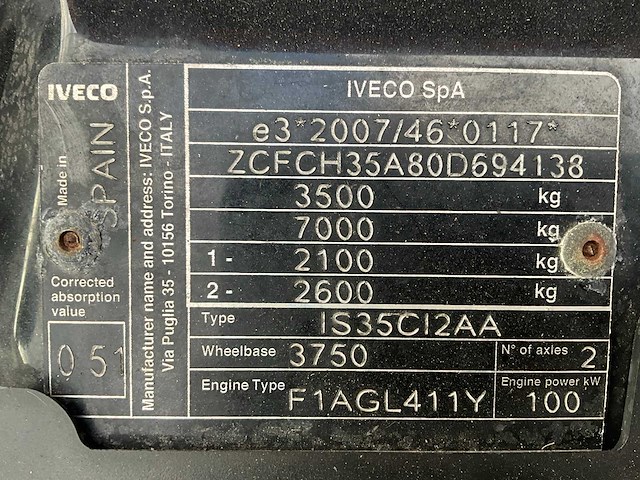 2022 iveco daily 35-140 open bakwagen - afbeelding 46 van  50