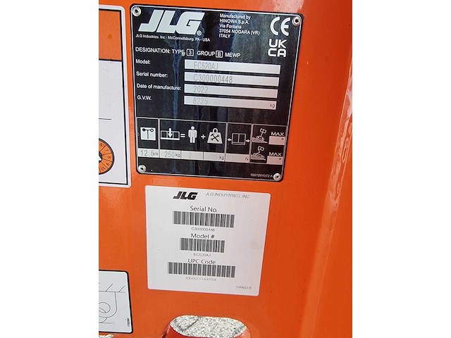 2022 jlg 520 aj hoogwerker - afbeelding 11 van  15