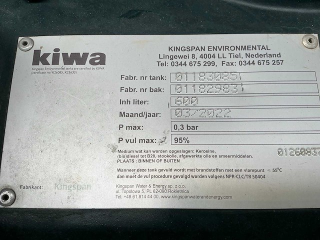 2022 kingspan opslagtank - afbeelding 8 van  8