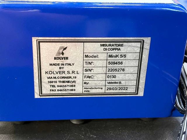 2022 kolver mini k5/s moment tester - afbeelding 4 van  4