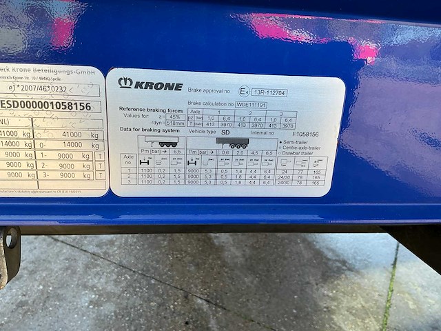 2022 krone sd oplegger - afbeelding 19 van  41
