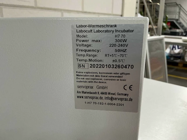 2022 labocult h7 70 laboratoriumincubator - afbeelding 4 van  5