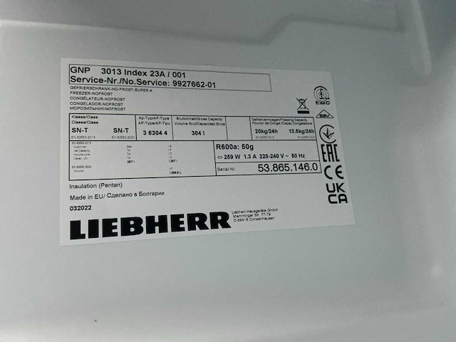 2022 liebherr gnp 3013 vriezer - afbeelding 7 van  7