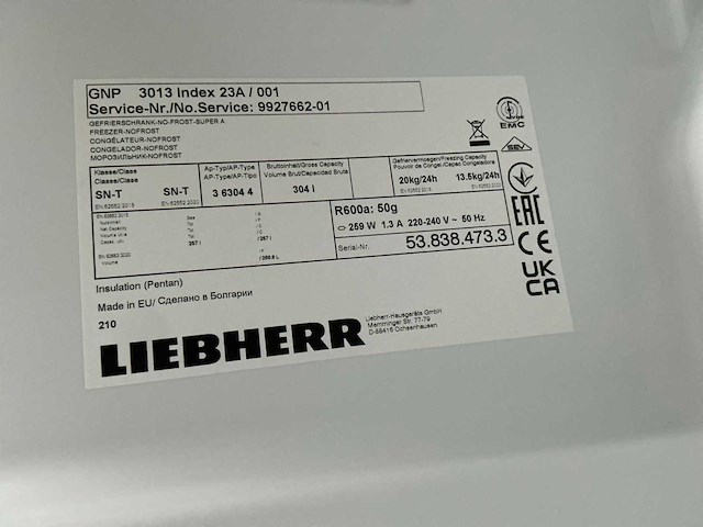 2022 liebherr gnp 3013 vriezer - afbeelding 5 van  5