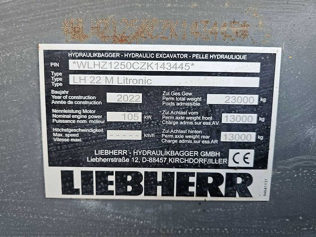 2022 liebherr lh 22 m industry litronic gk9 mobiele overslagmachine met dehaco dsg1102 sorteergrijper - afbeelding 8 van  16