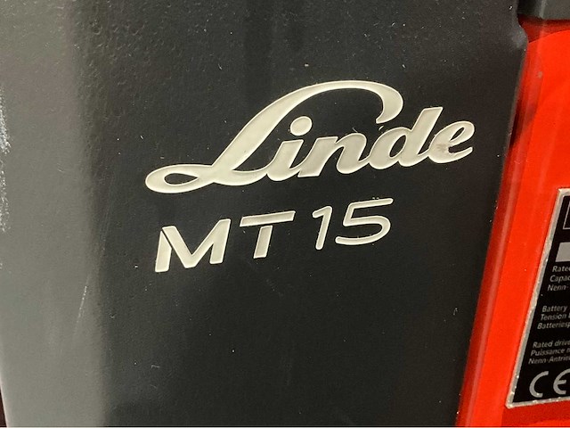 2022 linde mt 15 1500kg interne lader elektrische palletwagen - afbeelding 6 van  7