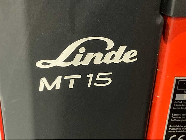2022 linde mt 15 1500kg interne lader elektrische palletwagen - afbeelding 7 van  8