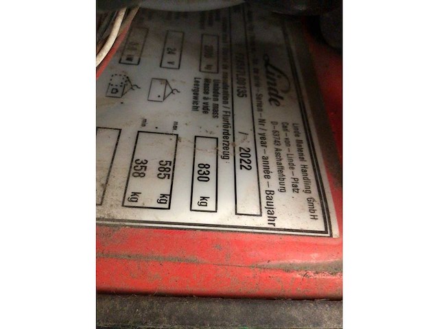 2022 linde n20c elektrische palletwagen - afbeelding 3 van  11