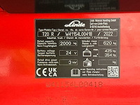 2022 linde t20 r elektrische palletwagen - afbeelding 14 van  15