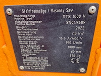 2022 lissmac dts 1000v steenzaagmachine / bloksteenzaagmachine - afbeelding 4 van  12