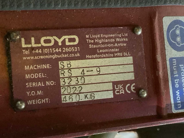 2022 lloyd rs4-9 snelwissel hydraulische zeefbak - afbeelding 3 van  11