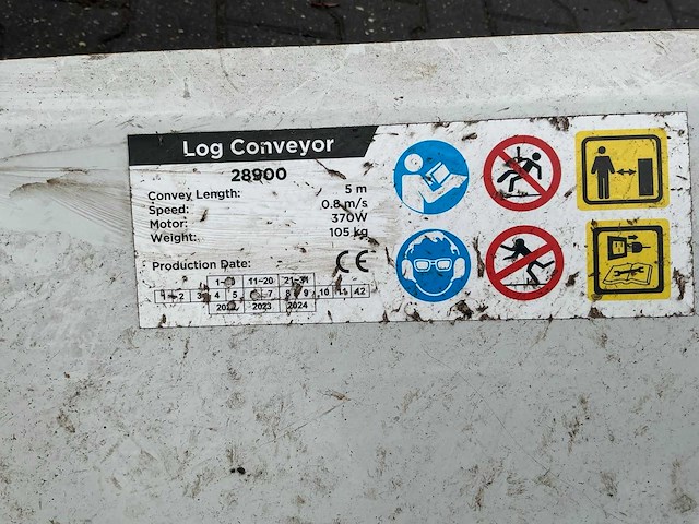 2022 log conveyor 28900 mobiele opvoer transportband - afbeelding 16 van  16