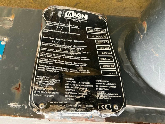 2022 magni j2000u verreiker hijsjib - afbeelding 8 van  9
