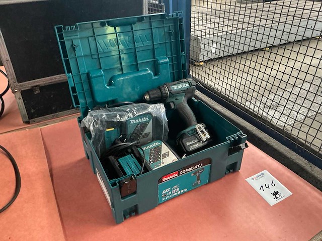 2022 makita ddf482rtj schroef/ boormachine - afbeelding 1 van  9