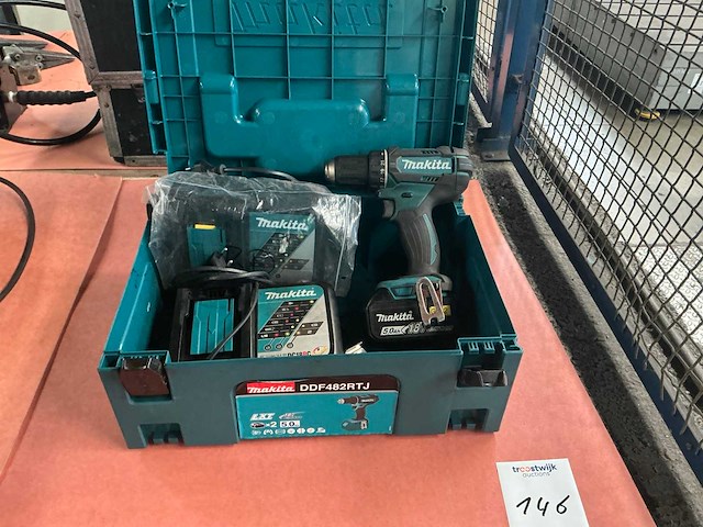2022 makita ddf482rtj schroef/ boormachine - afbeelding 2 van  9