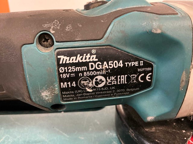 2022 makita dga504 haakse slijpmachine - afbeelding 3 van  5