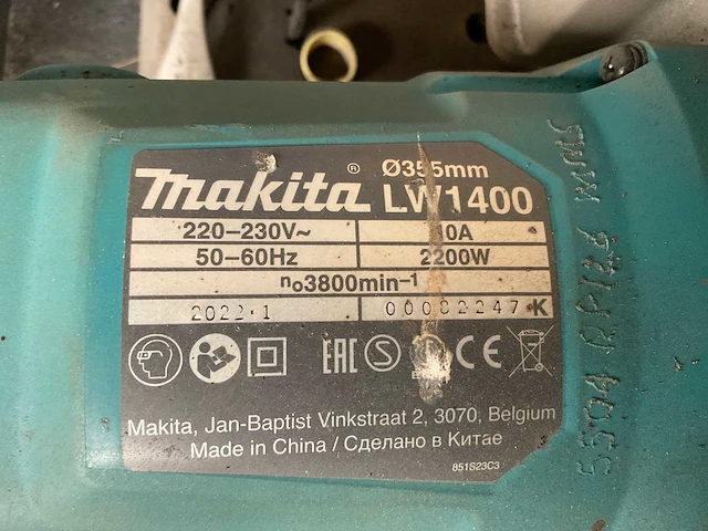 2022 makita lw1400 afkortcirkelzaagmachine - afbeelding 5 van  8