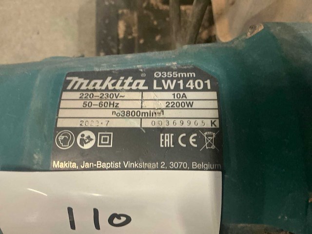 2022 makita lw1401 doorslijpmachine - afbeelding 3 van  4