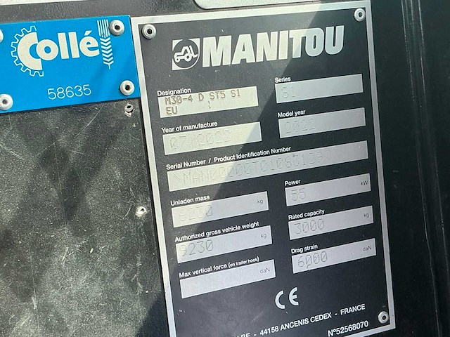 2022 manitou m30-4 d st5 s1 vorkheftruck - afbeelding 11 van  18