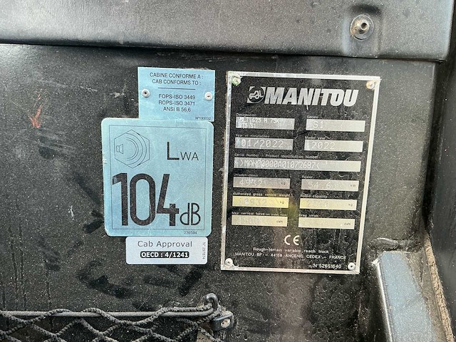 2022 manitou mlt 625-75h verreiker - afbeelding 28 van  34