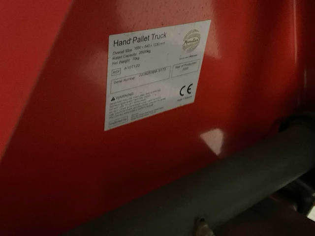 2022 manutan hand hydraulische palletwagen - afbeelding 7 van  9