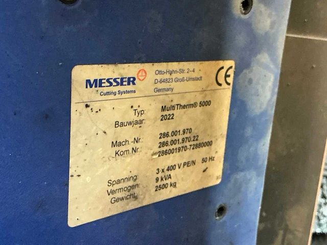 2022 messer multitherm 5000 portaal autogeensnijmachine - afbeelding 2 van  11