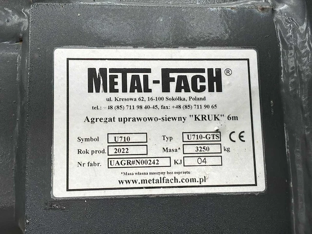 2022 metal-fach u710 schijveneg / schijvencultivator - 6 m. - afbeelding 36 van  44