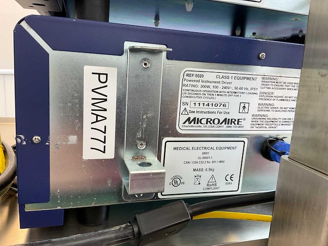 2022 microaire 5020 instrumenten bedieningsconsole - afbeelding 6 van  6