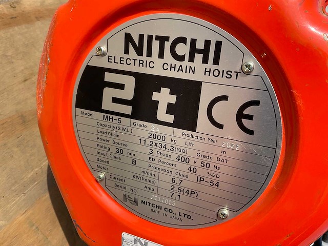 2022 nitchi mh5 kettingtakel - afbeelding 9 van  9