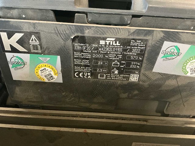 2022 nog exh-sf20 electirc pallettruck - afbeelding 5 van  13