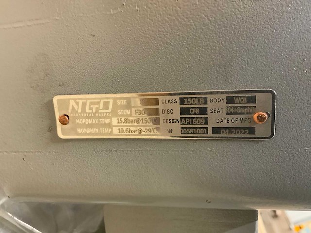 2022 ntgd wcb 1103 vlinderklep (8x) - afbeelding 5 van  5