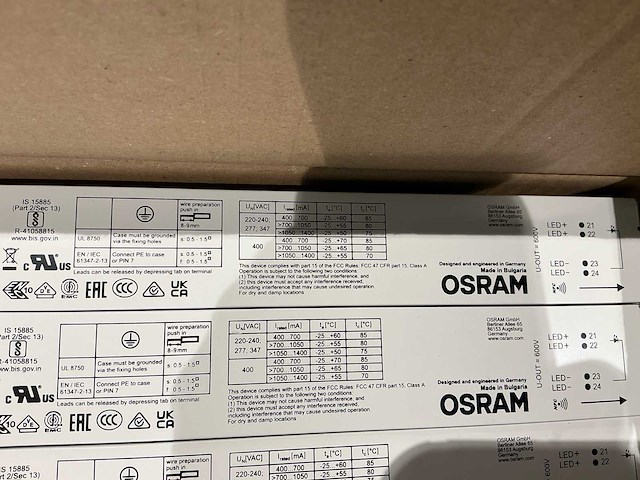 2022 osram (inventronics) ot fit 380/220-400/1a4 d nfc hc l drivers (1500x) - afbeelding 13 van  16