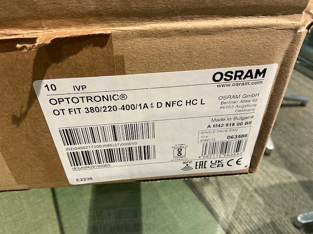 2022 osram (inventronics) ot fit 380/220-400/1a4 d nfc hc l drivers (250x) - afbeelding 3 van  16