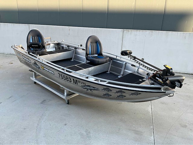 2022 qwest marine b421 met 20 pk honda fishing boat - afbeelding 2 van  16