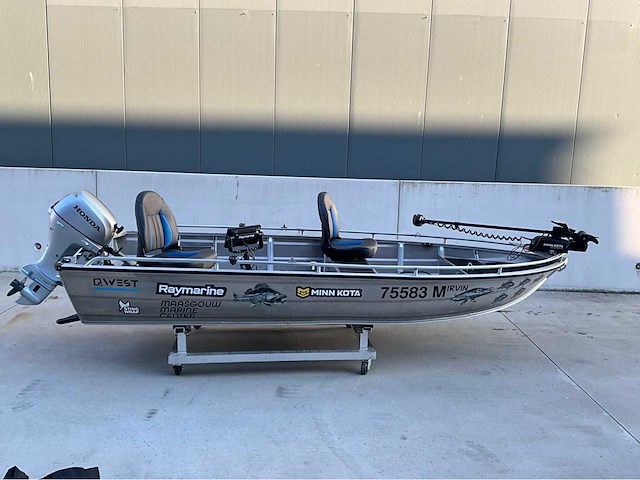 2022 qwest marine b421 met 20 pk honda fishing boat - afbeelding 14 van  16
