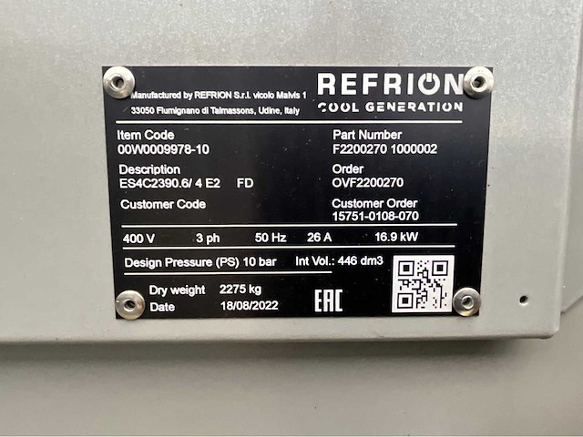 2022 refrion es4c 2390 combo dry cooler (condenser) - afbeelding 7 van  7