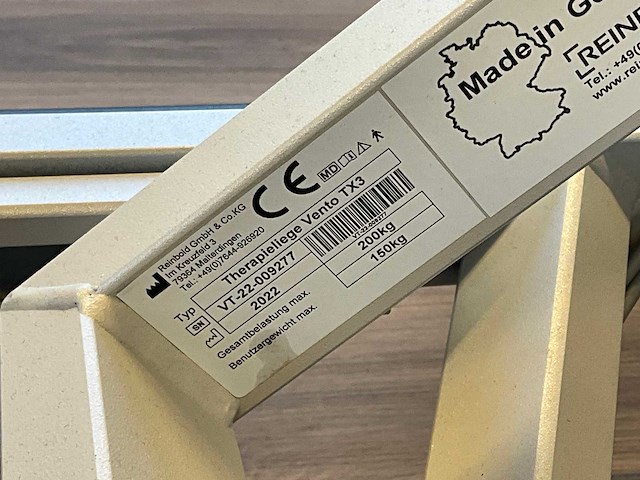 2022 reinbold vento tx3 3-delige behandeltafel - afbeelding 6 van  8