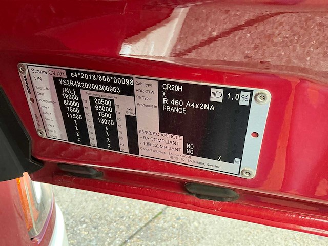 2022 scania r460 opleggertrekker - afbeelding 14 van  44