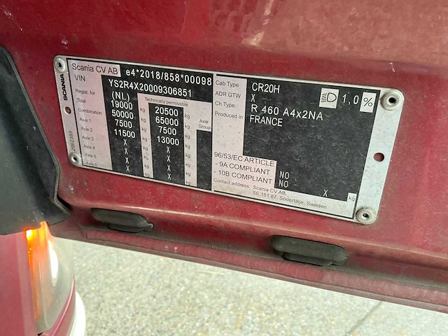 2022 scania r460 opleggertrekker - afbeelding 17 van  49