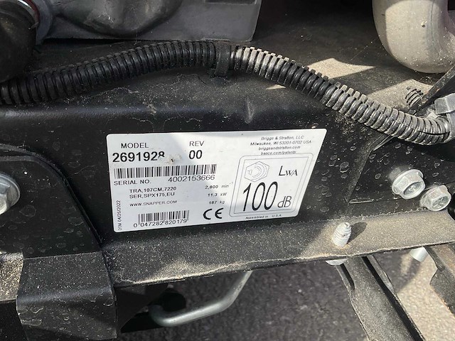 2022 snapper spx175 zitmaaier, 42” - afbeelding 5 van  14