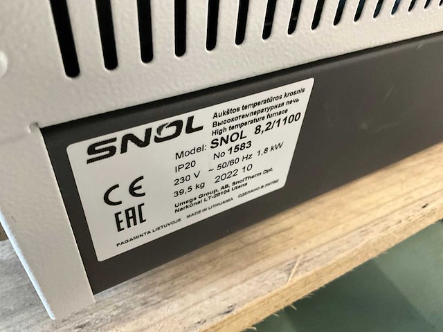 2022 snol 8.2/1100 droogoven - afbeelding 5 van  7