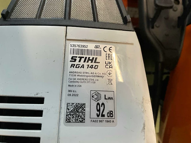 2022 stihl rga 140 accu bosmaaier - afbeelding 5 van  5