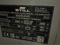 2022 still rx60-30 3000kg 2620uur ! vorkheftruck - afbeelding 6 van  10