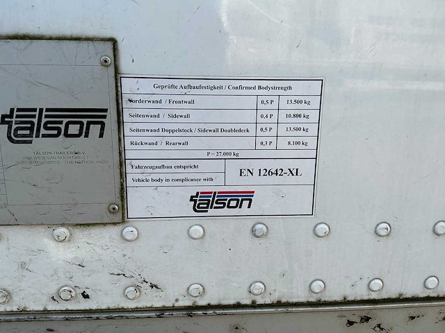 2022 talson distri f1520 oplegger - afbeelding 30 van  37