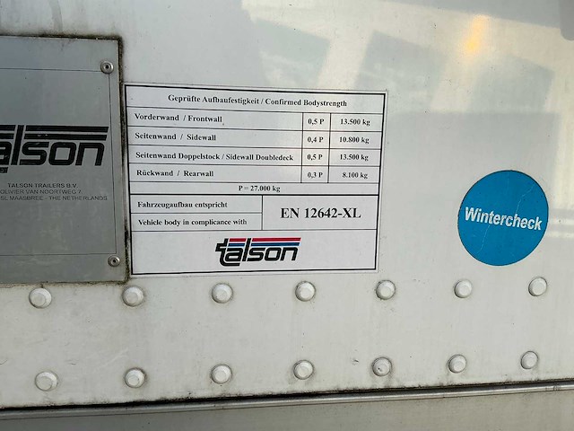 2022 talson distri f1520 oplegger - afbeelding 48 van  49